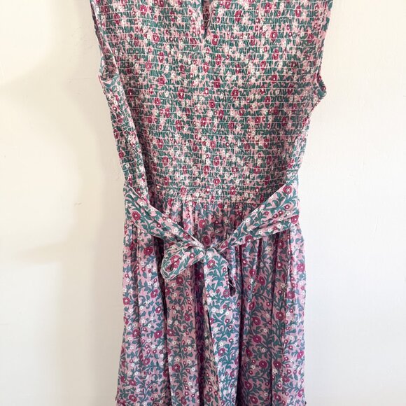Banjanan Isha Scatter Floral Wild Rose Midi Dress L - Picture 8 of 9